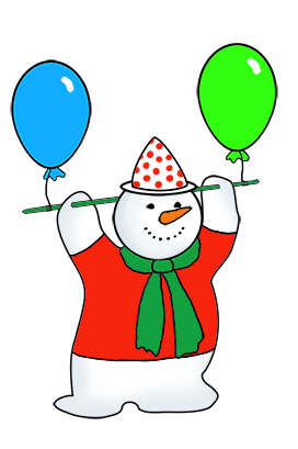 weightlifter snowman clipart