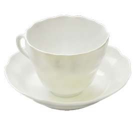 white tea cup