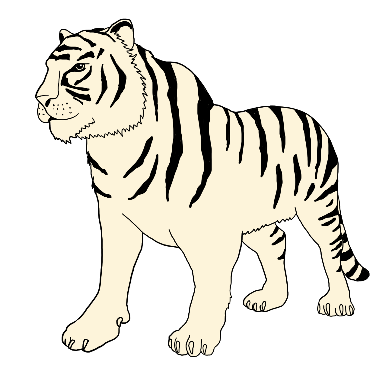 tiger clipart black