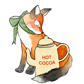 winter fox with cocoa