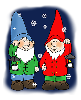 winter gnomes clipart