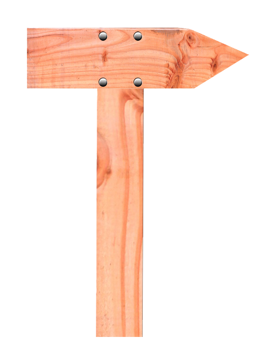 simple wood sigh arrow symbol