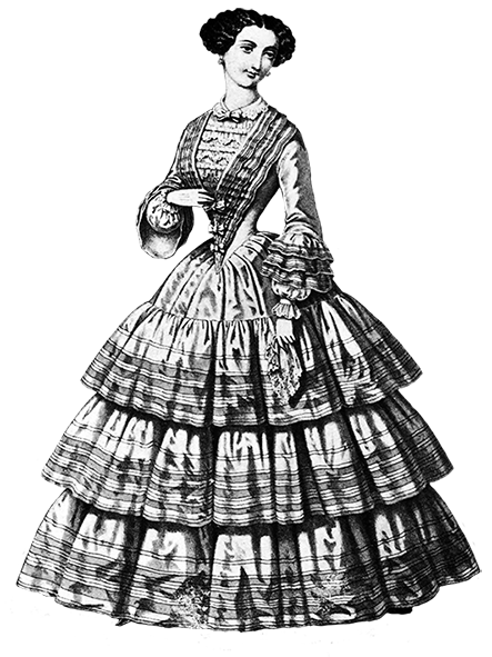 woman's Victorian dress 1858