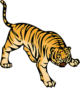 angry tiger clipart