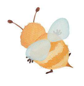 bee seen from the back