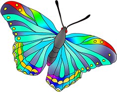 Multicolored butterfly