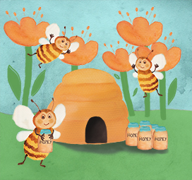 bee-hive-flowers-bees-honey