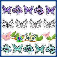 big logo butterfly borders and frames