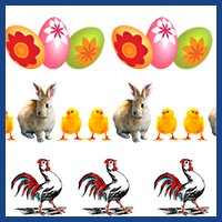 big logo Easter borders