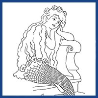 Big logo mermaid coloring pages