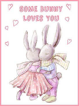 some bunny loves you dancing bunnies