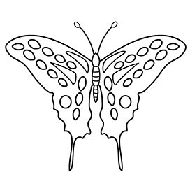 swallowtail coloring page