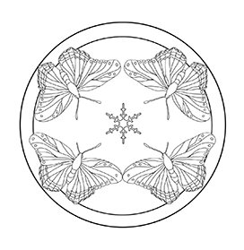 butterfly mandala coloring page