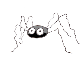 spiderish cartoon drawing