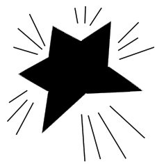Shining Christmas star silhouette clipart