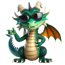 cool dragon with sunglasses