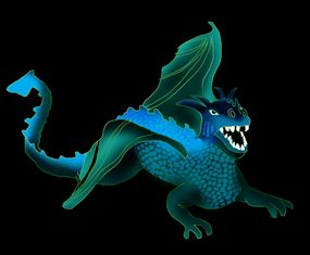 cool blue dragon