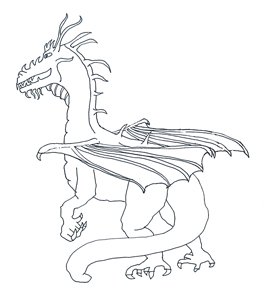 cool dragon sketch