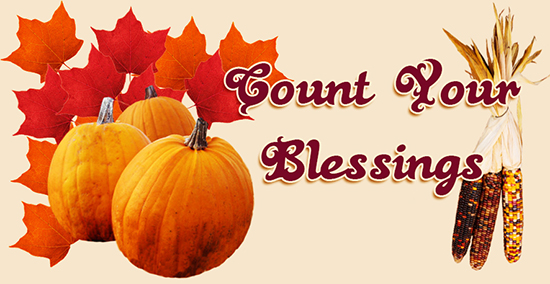 count your blessings greeting Thanksgiving