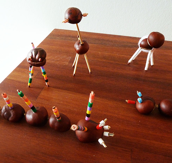 craft chestnut animals on blog