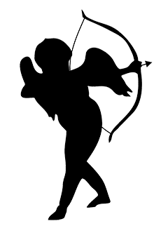 cupid silhouette clipart