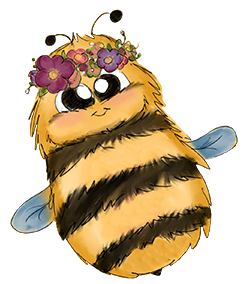 cute bee clipart drawing
