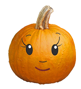 cute pumpkin face clipart