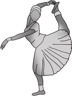 Dancer silhouette bharata natyam