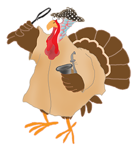 detective turkey Thanksgiving clipart