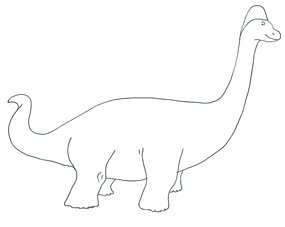 dinosaur coloring page brachiosaurus