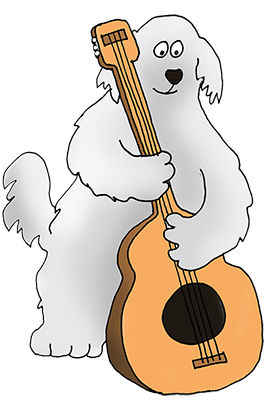 dog clipart dog playing bas