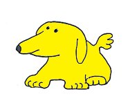 small yellow dog clip art