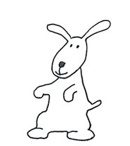 dog standing upright