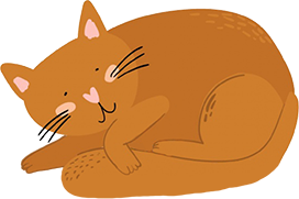 drawing of brown cat