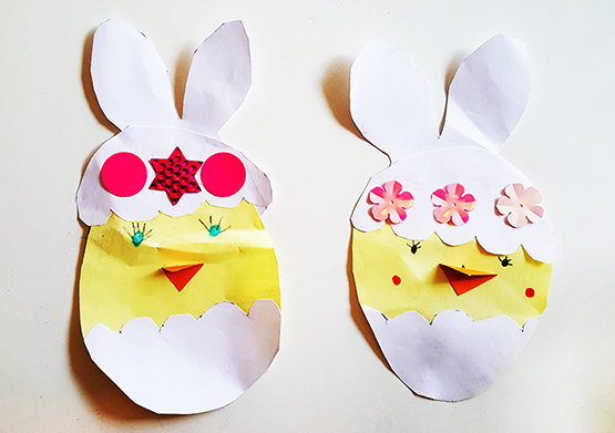 easter egg bunny paper craft