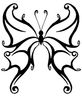 fantasy butterfly coloring page