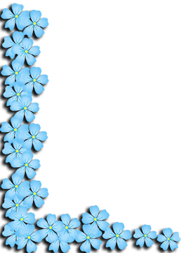 flower frame blue flowers