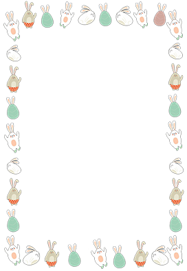 frame with Easter figures
