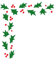 free christmas clip art corner border holly