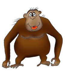 funny monkey drawings gorilla