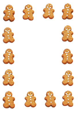 Christmas frame gingerbread men
