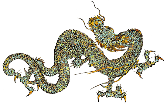 gold dragon clipart