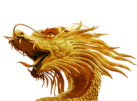 gold dragon head clipart