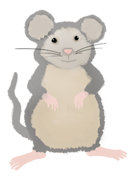 Grey brown mouse clipart