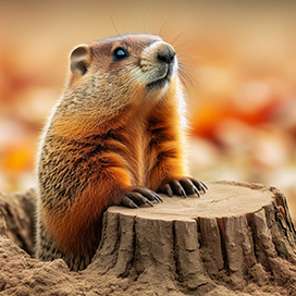 Groundhog pintable clipart