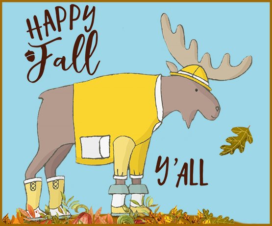 Fall clipart with moose funny
