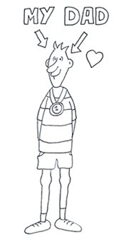 Black white free fathers day clipart