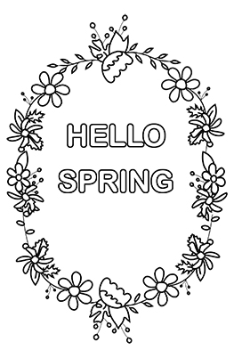hello spring flower border