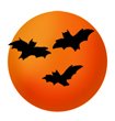 holiday clipart halloween bats moon