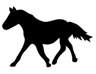 Running horse silhouette